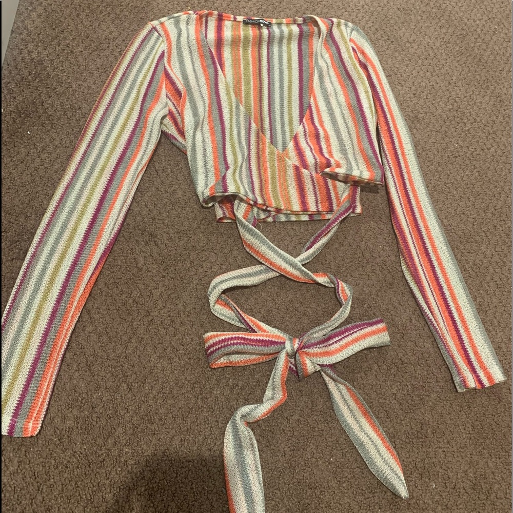Fashion nova cross body tie top